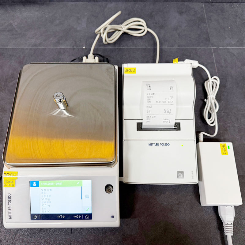 중고 Mettler Toledo ML3002T 정밀저울 +전용 도트매트릭스  printer (BR60)