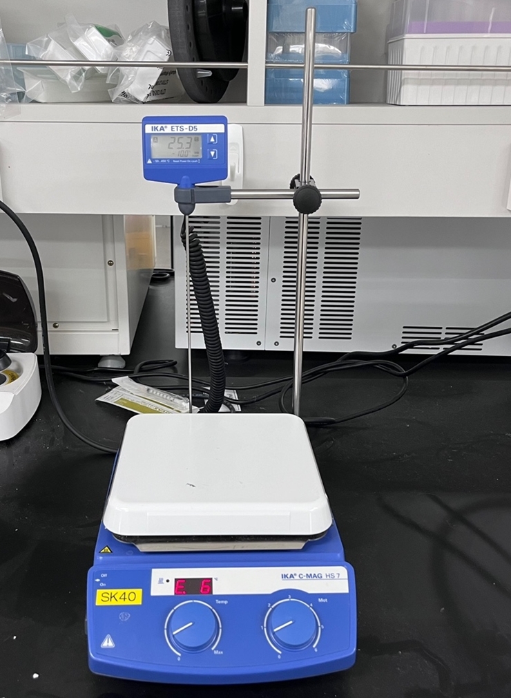 중고 IKA C-Mag HS 7 Hot Plate Magnetic Stirrer, IKATRON ETS-D5 (SK40)