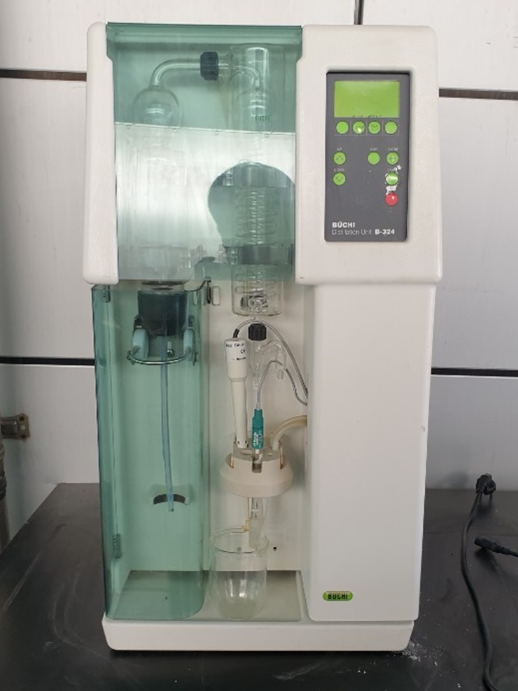 중고 Buchi B-324 킬달 증류 장치