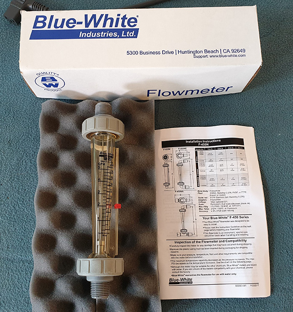 중고 Blue-White F-450 Series In-Line Flowmeter