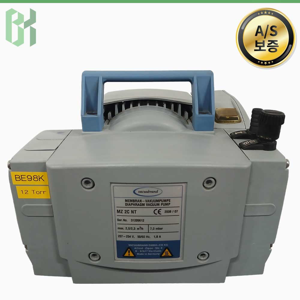 중고 Vacuubrand MZ 2C NT / 다이어프램 진공펌프 Diaphragm Vacuum Pump / 7.0mbar (BE98K)