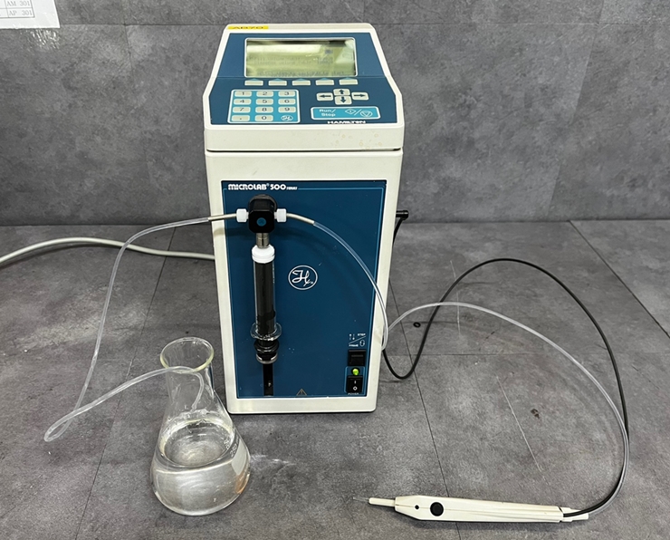 중고 HAMILTON ML530B MICRO-LAB 500 SERIES, 이중 주사기 액체 희석기 디스펜서 (AB70)