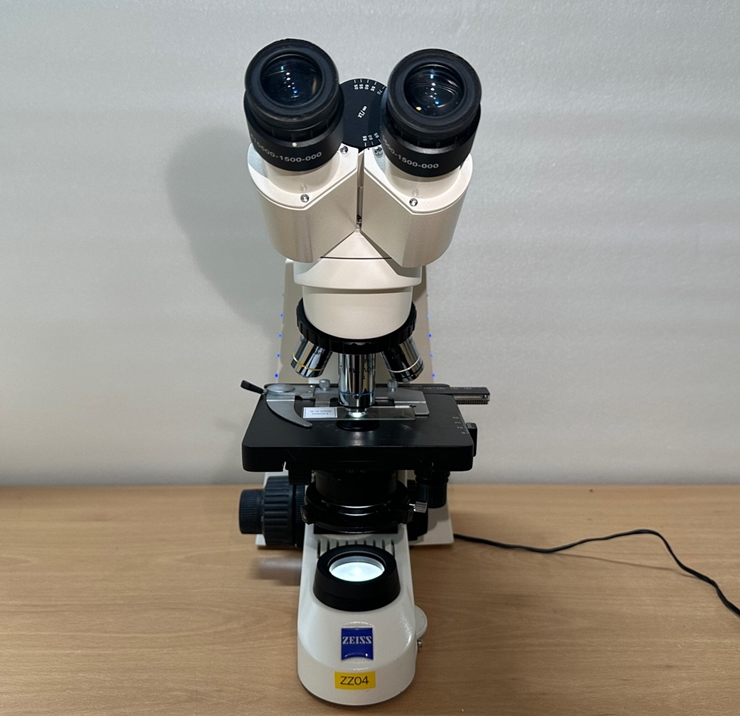 중고 Zeiss Primo Star 쌍안 간이 위상차 생물현미경, 교육용 현미경 (ZZ04)