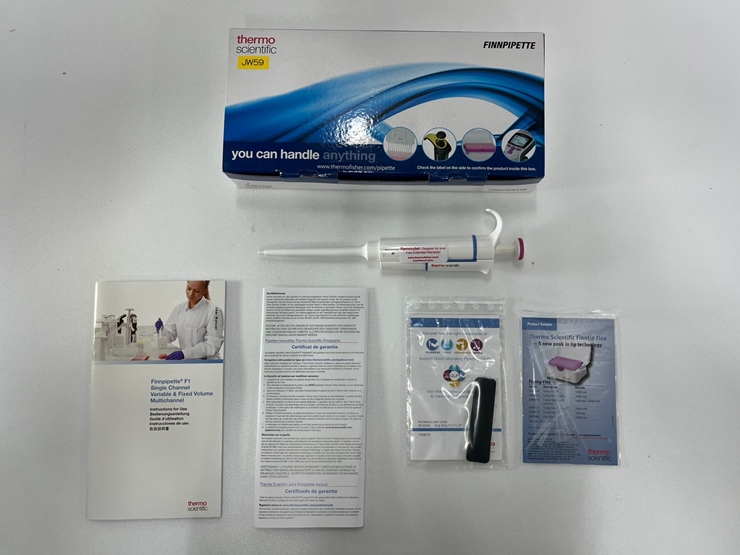 중고 Thermo Finnpipette F1 Variable Volume Pipettes, 0.2-2 &amp;#181;L (JW59)