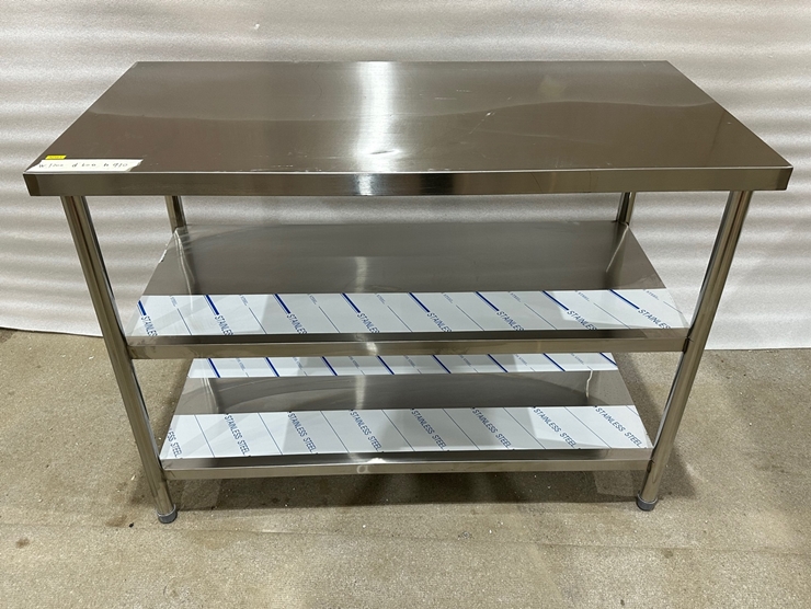중고 스테인리스 3단 선반 1200 (AD91)