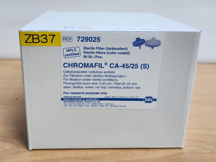 중고 Syringe filters, sterile, CHROMAFIL CA, 25 mm, 0.45 &amp;#181;m (ZB37)