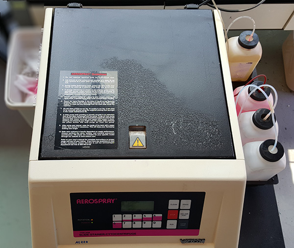 중고 Wescor, Aerospray Hematology Slide Stainer Cytocentrifuge