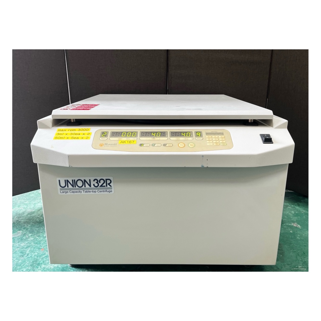 중고 한일과학 Union 32R 냉장 원심분리기, 3mL+ 50mL (AK167)