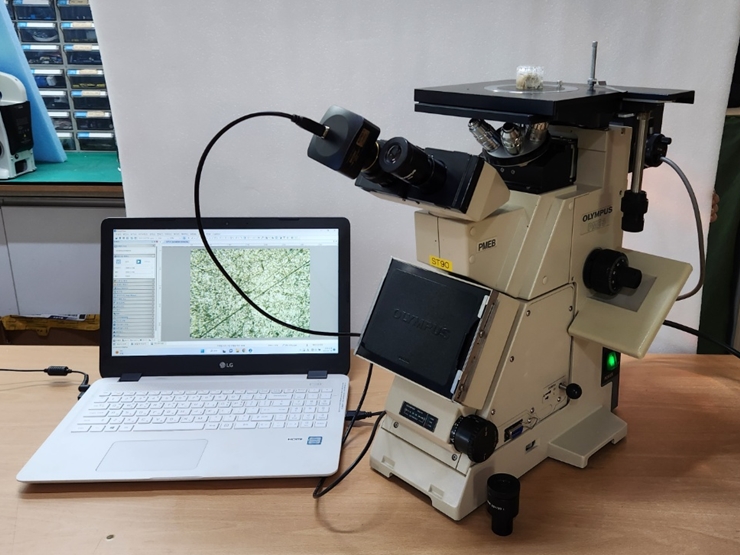 중고 Olympus PME3 시리즈 PMEB 도립 명시야 현미경 (ST90)