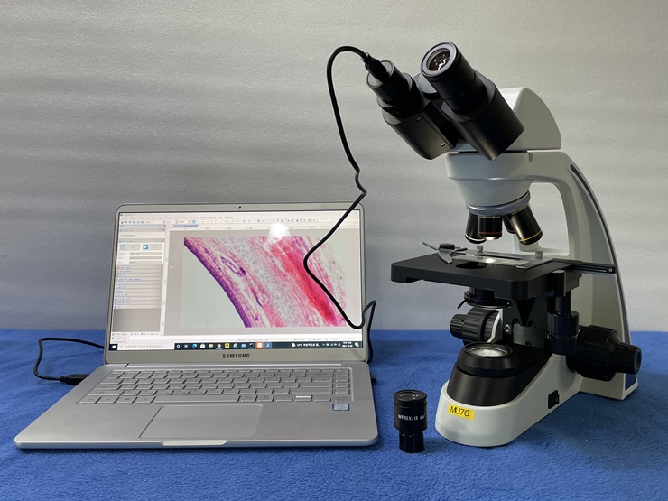 중고 쌍안 생물 현미경 (MU76)