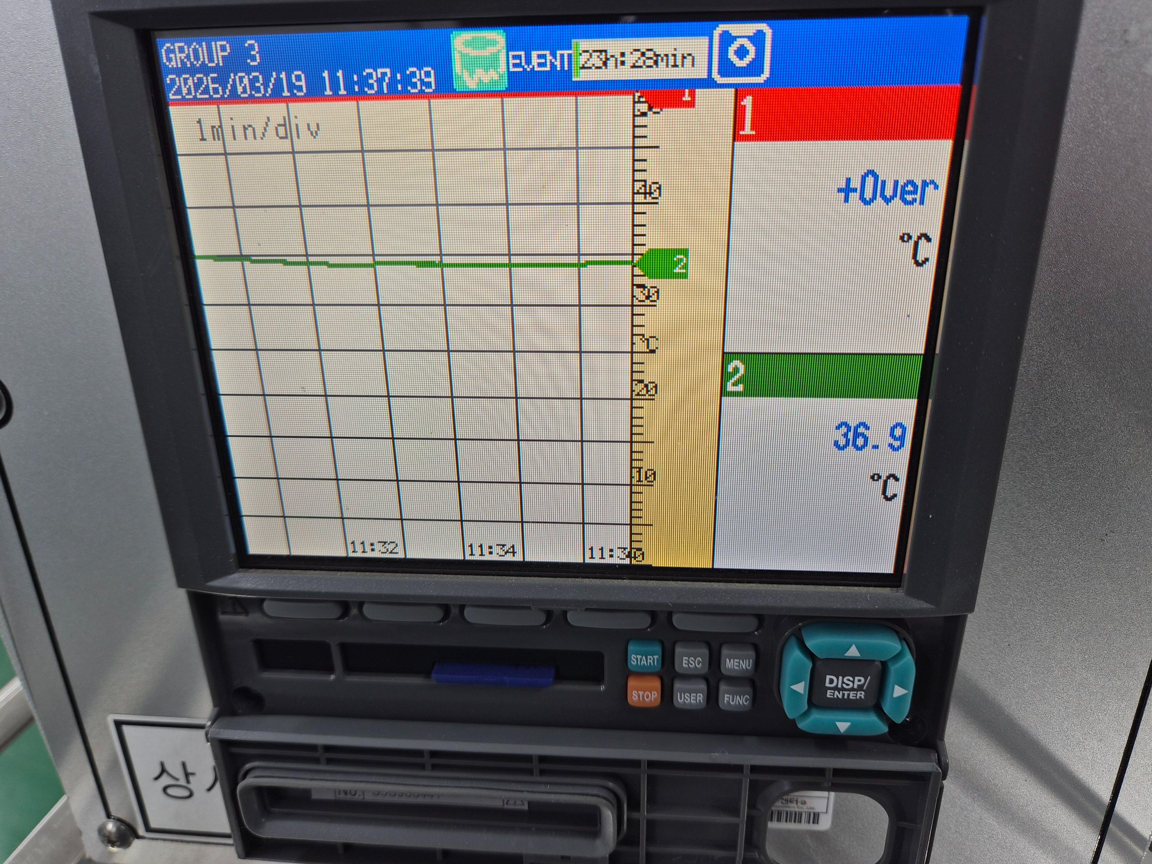 쉐이킹 인큐베이터 테스트 모니터