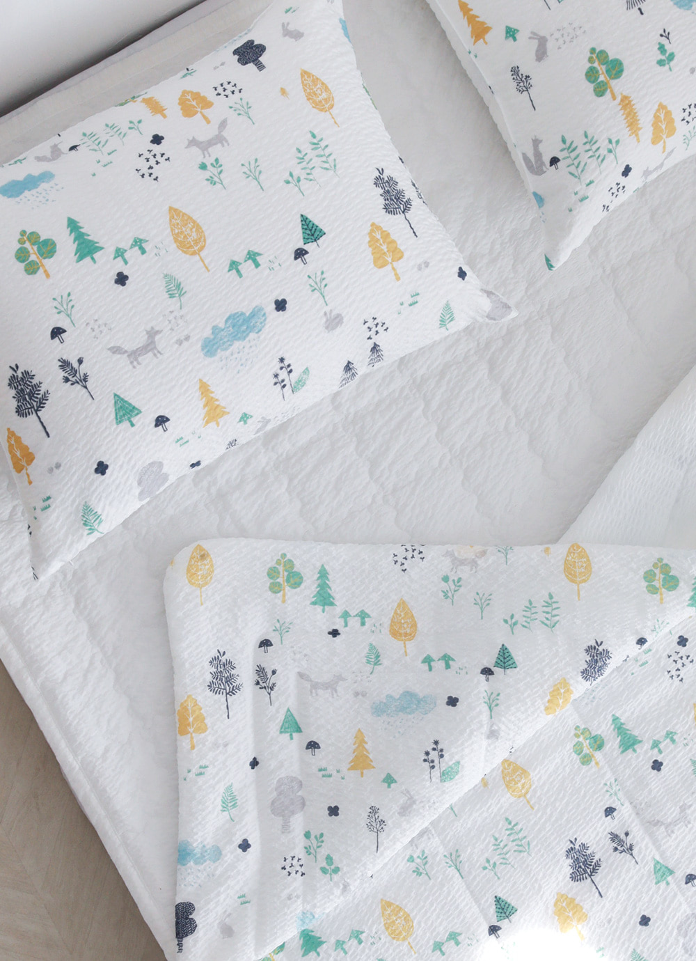 Wake Seersucker Ripple summer Comforter SS / Q / K