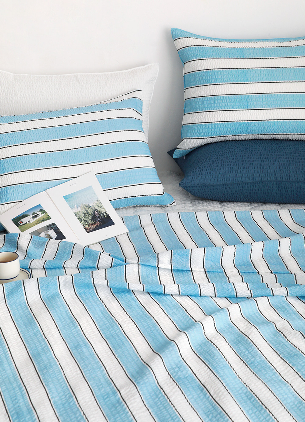 Elio Seersucker Ripple summer Single-layer Duvet SS / Q / K