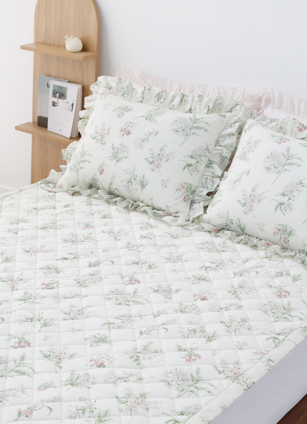 Humming Garden 40-count High-density Calico Fitted Bed Pad SS / Q