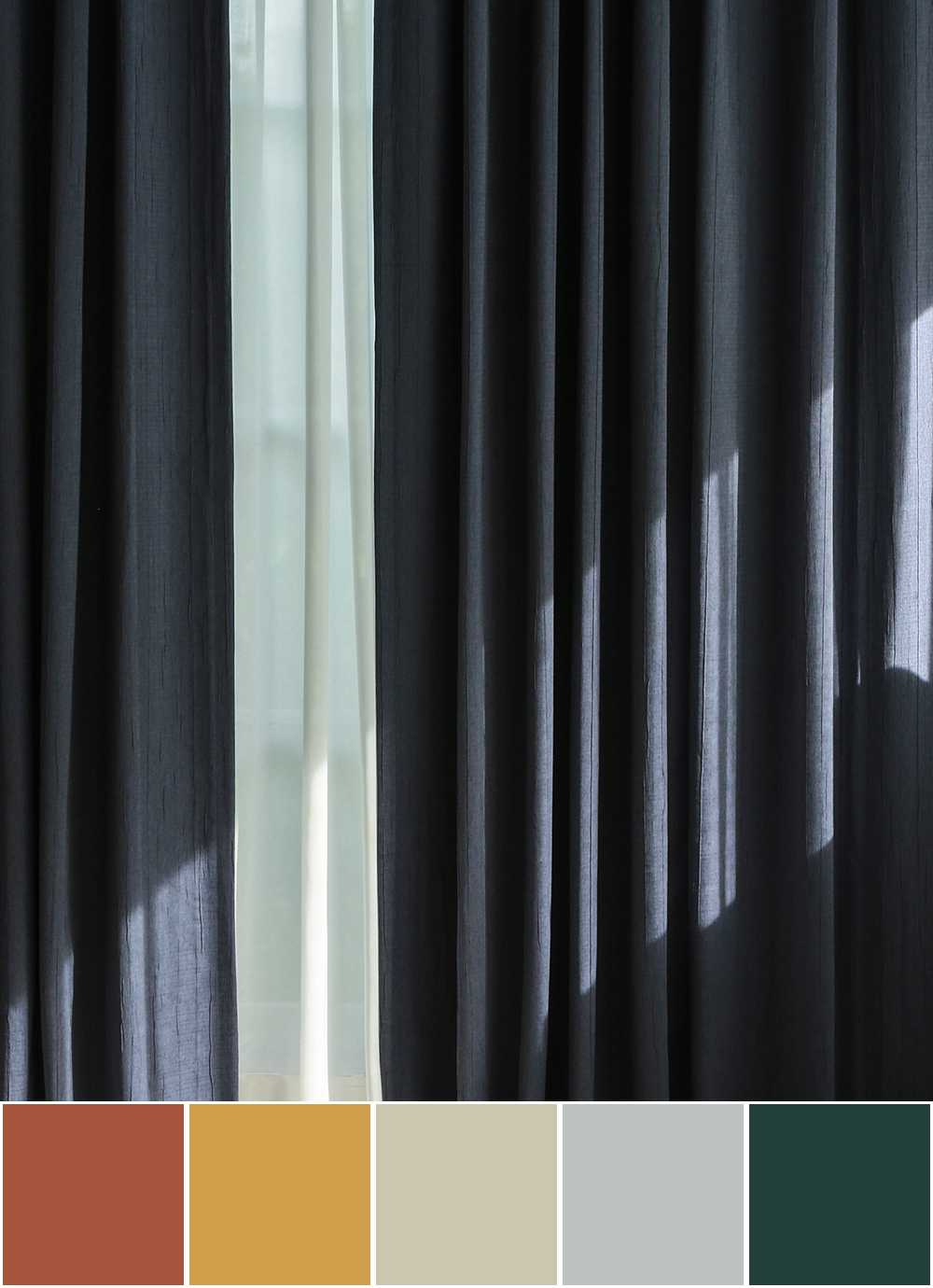 Rusi 100% Blackout Curtain 6colors