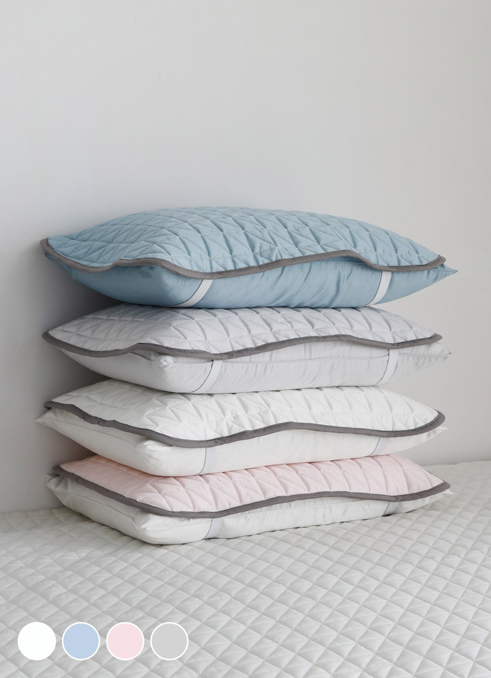 Ice touch nature Cooling Rayon banded Pillow Cover 50x70 4colors