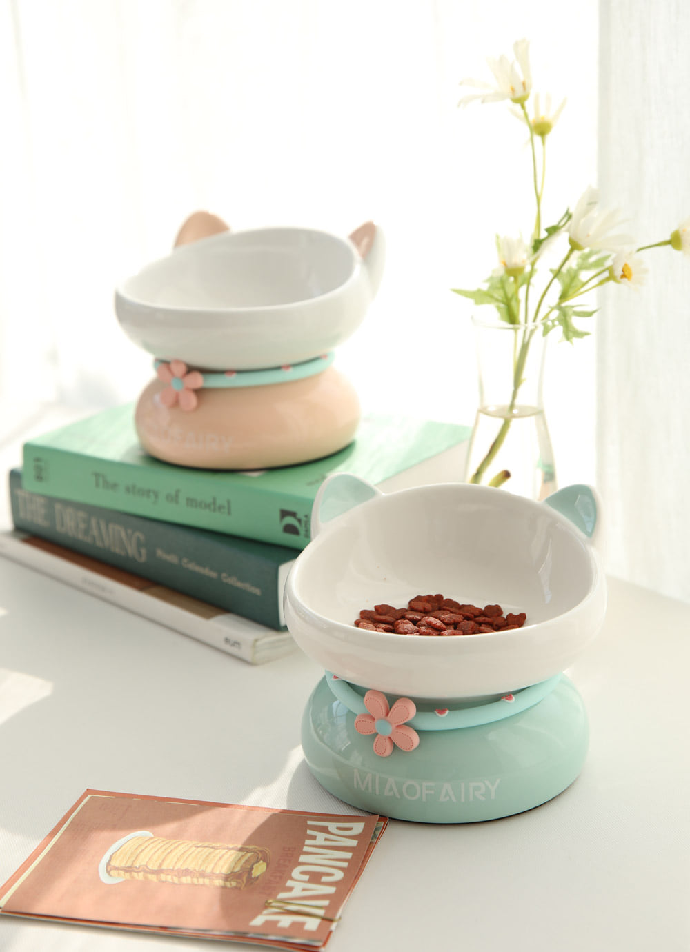 Pet daisy dog cat tableware 2colors
