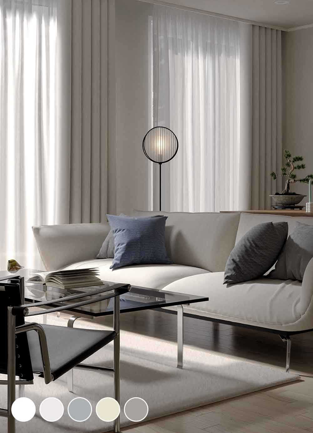 Perfect Linen Peel 100% Blackout Curtain 1 sheet / 2 sheets 5colors