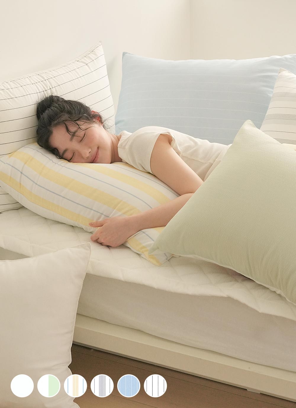 Vacation Cotton Lawn Snow Seersucker Ripple Pillow Cover 40x60 / 50x70 6colors