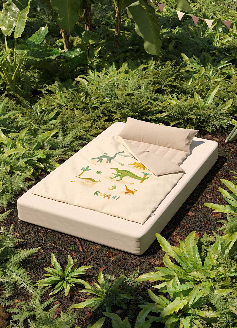 Dainosoeo Allergy-care double-sided Nap Duvet & Pad Set