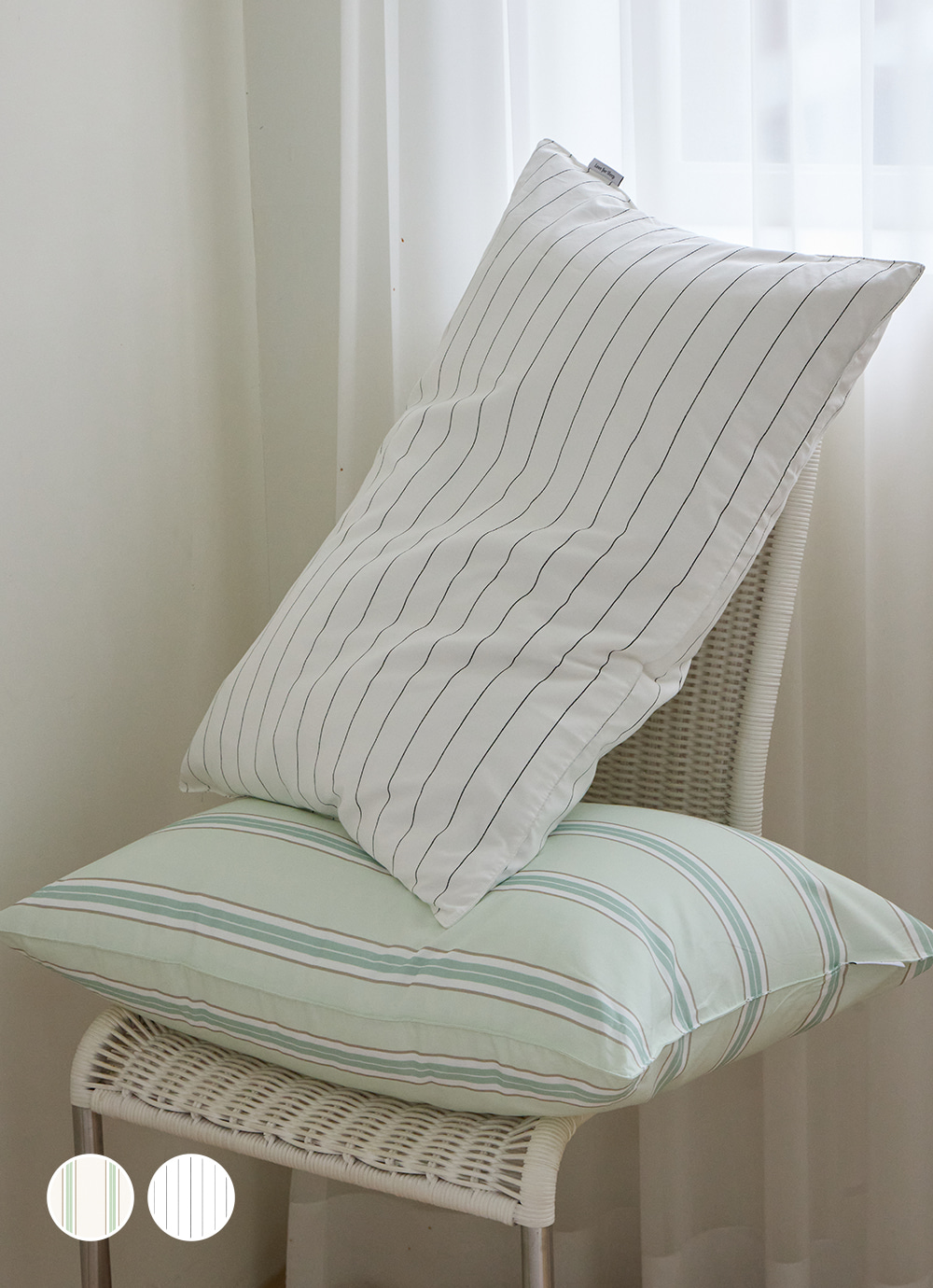 Monaco 60-count Cotton Lawn 2-layer Pillow Cover 50x70 2colors