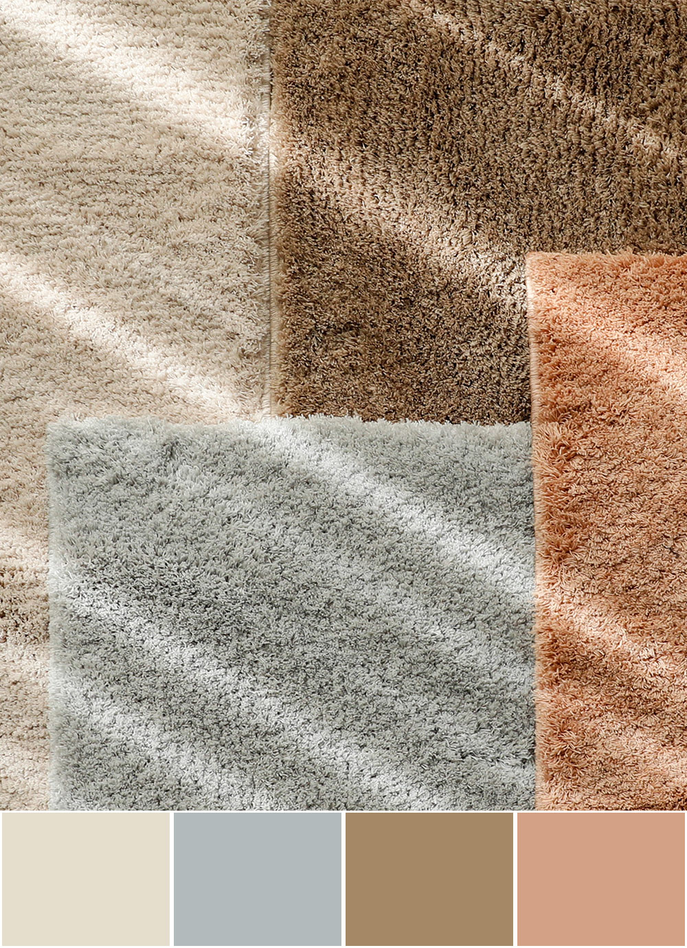 Rene Premium Shaggy Rug 3size 4colors