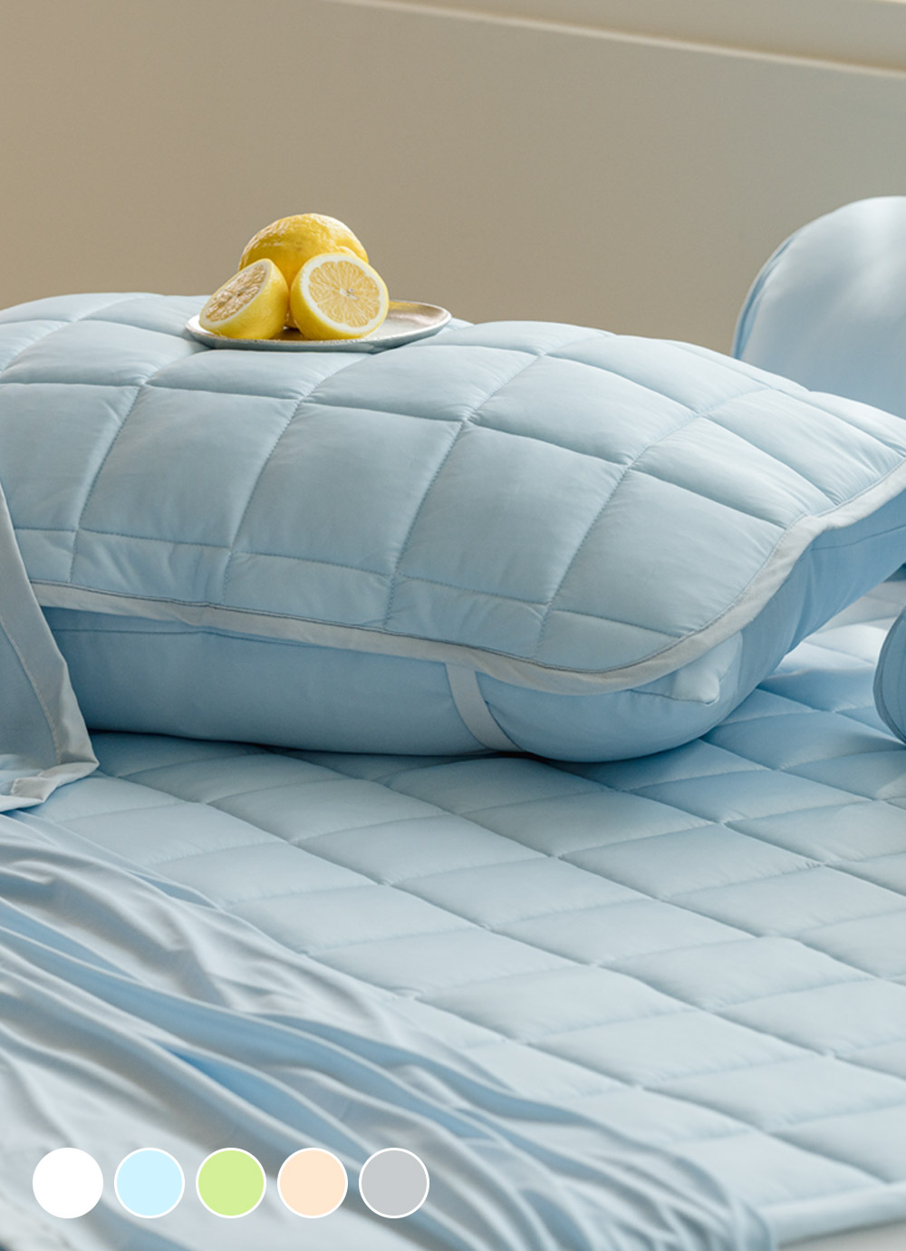 Soda Cooling banded Pillow Cover 40x60 / 50x70 5colors