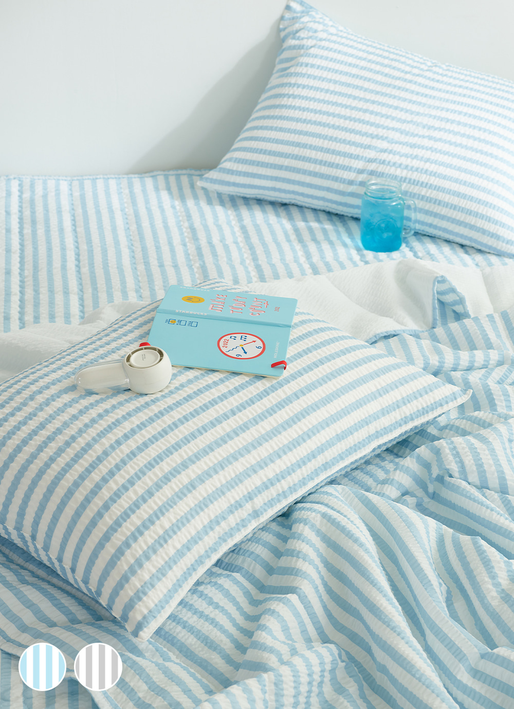 Polaris Seersucker Ripple 2-layer Pillow Cover 50x70 2colors