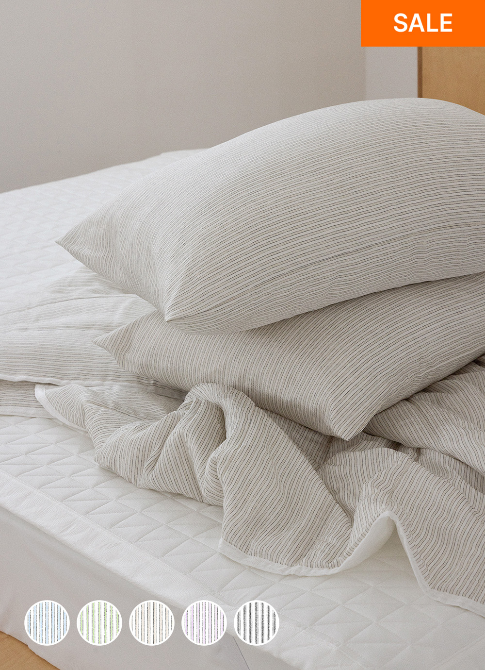 Siesta nature Cooling Rayon summer 2-layer Sack-type Pillow Cover 50x70 5colors