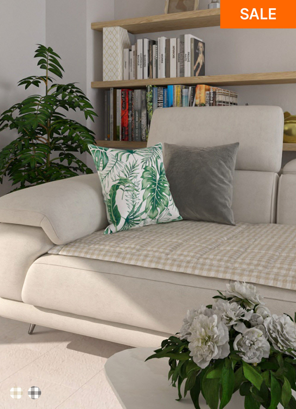 Honey dew Seersucker Ripple summer Sofa Pad 3-person / 4-person 2colors