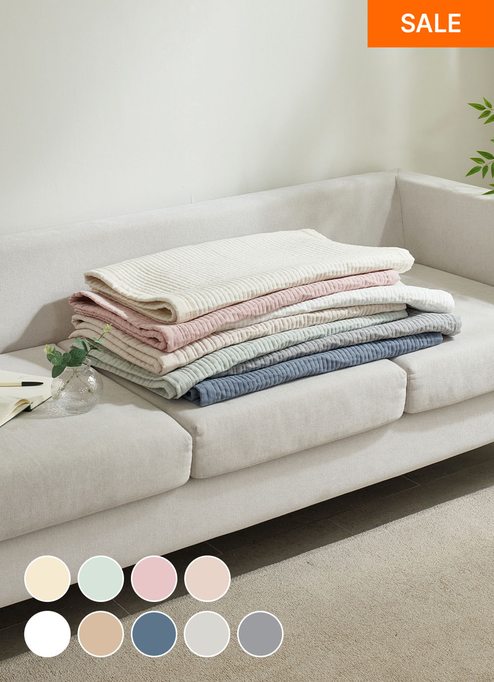 Timeless 60-count Lawn Pigment Sofa Pad 9colors