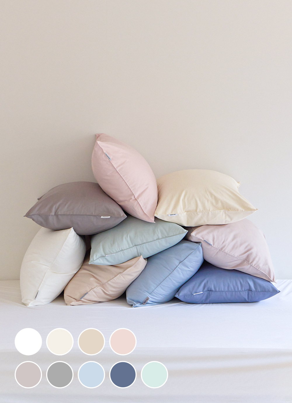Cotton Bell 40-count High-density Pure Cotton Pillow Cover 40x60 / 50x70 10colors