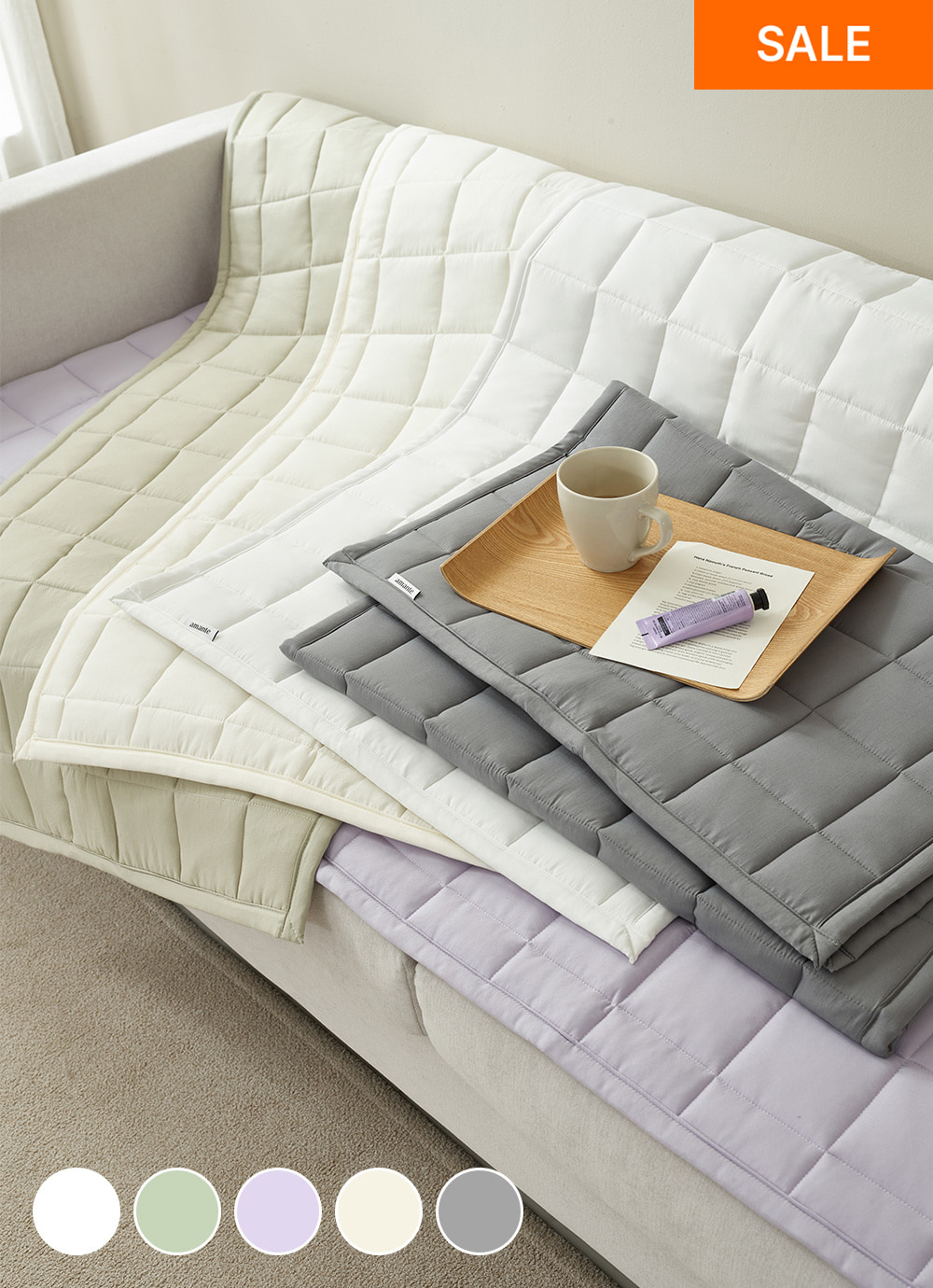 Soft Day Washed Micro Sofa Pad 5colors