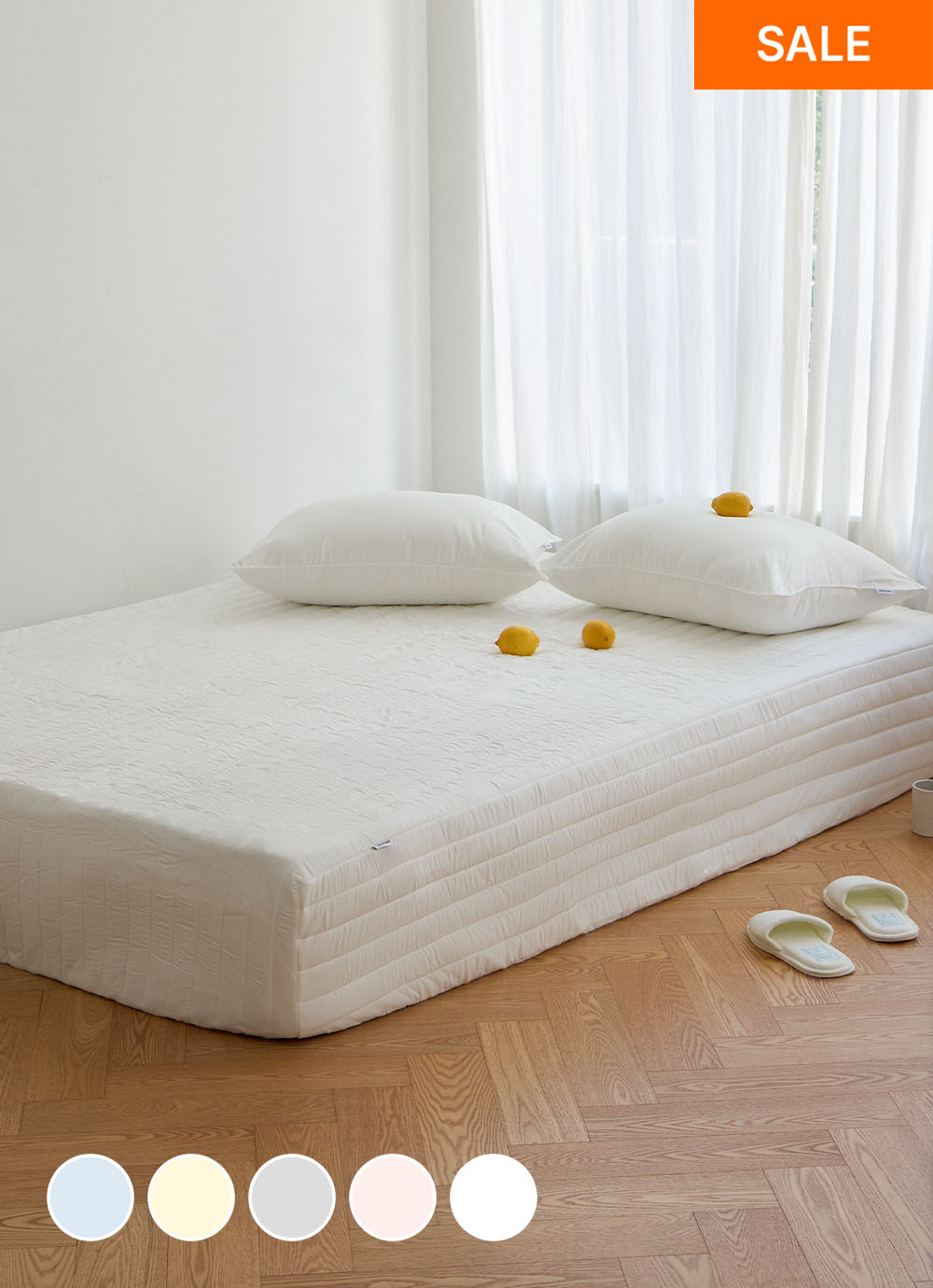 Silent Non-irritating Lenzing Modal 100% All-in-One Quilted Mattress Cover SS / Q / small K / K / LK 5colors