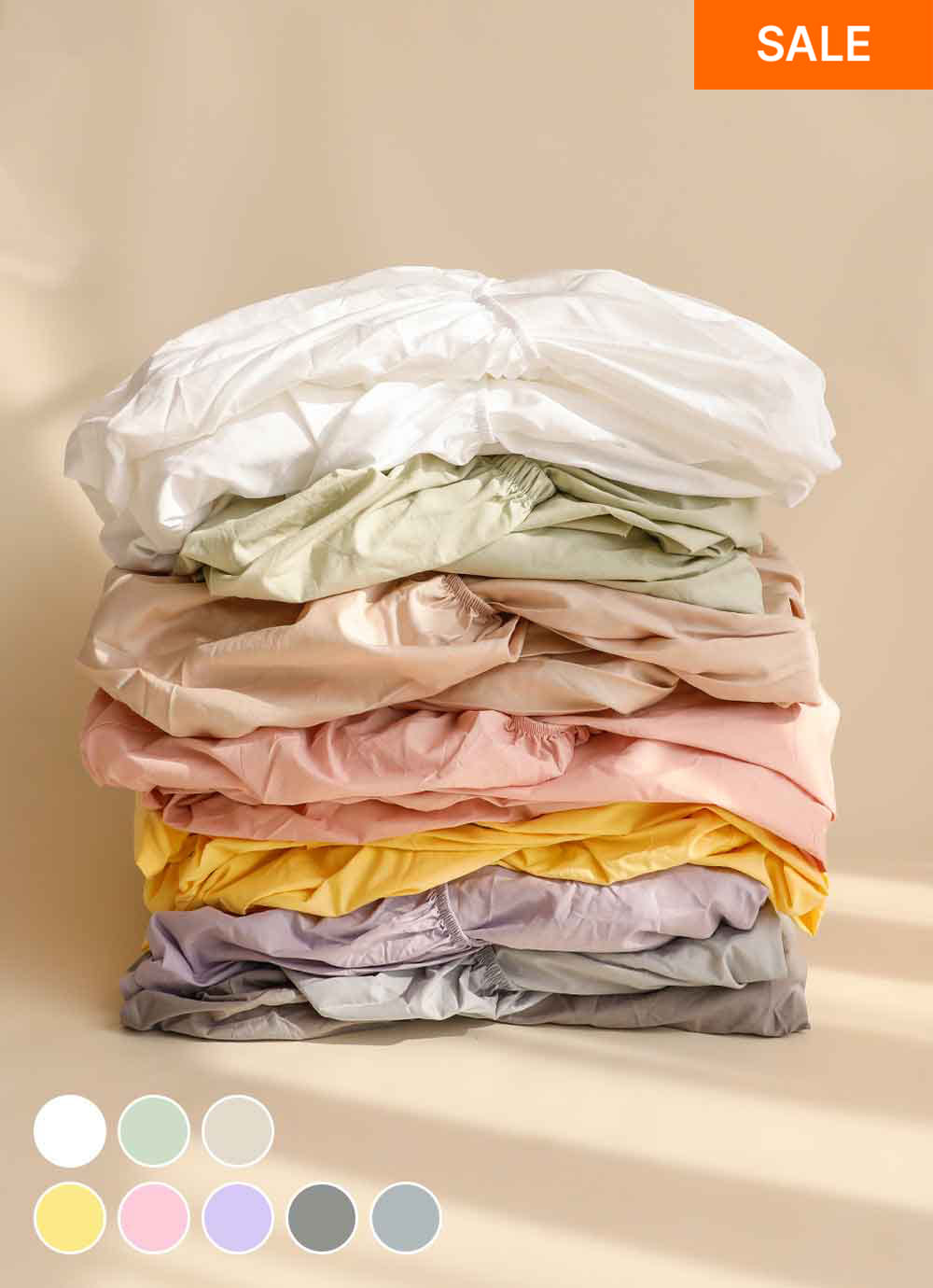 Super Cotton 60-count High-density Pure Cotton Single-layer Mattress Cover SS / Q / small K / K / LK 8colors