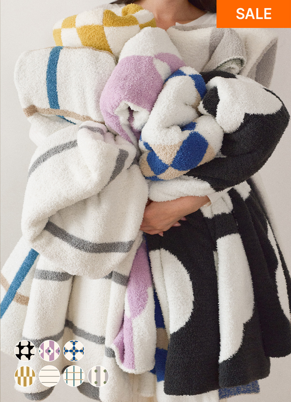 Cosy Hago soft Super Fuzzy Ultra soft double-sided Knit Blanket large / extra large type