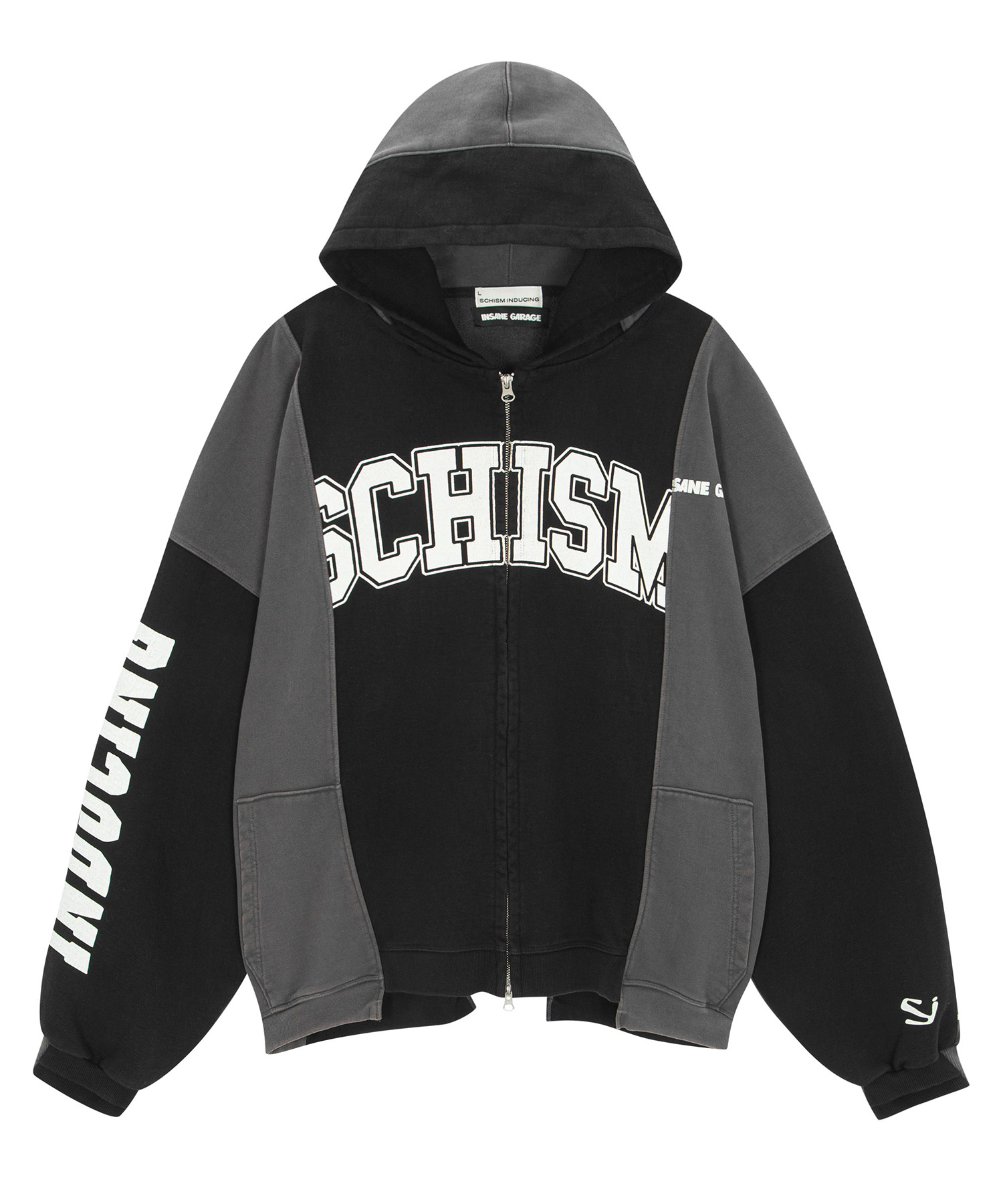 ★SCHISM INDUCING★MUFFLER HOODIE SCHISM INDUCING] EMO HOODIE CHARCOAL – SellerWork