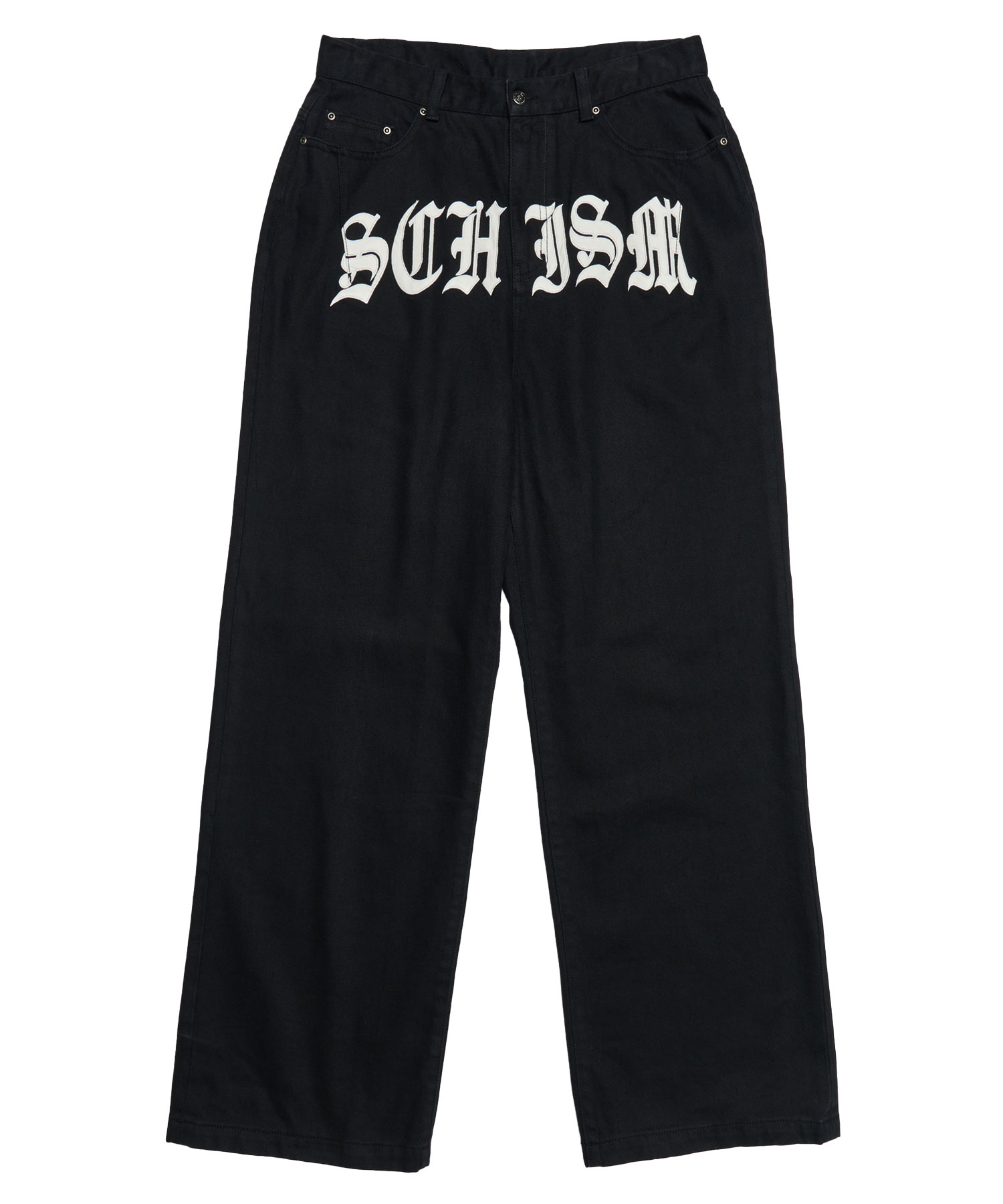 SCHISM PATCH JEANS BLACK - SCHISM INDUCING