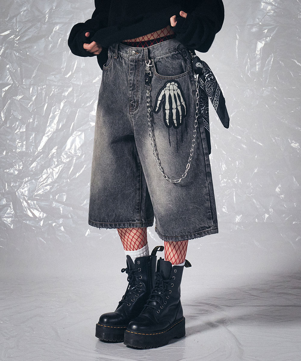 BONE HAND JORTS GREY - SCHISM INDUCING