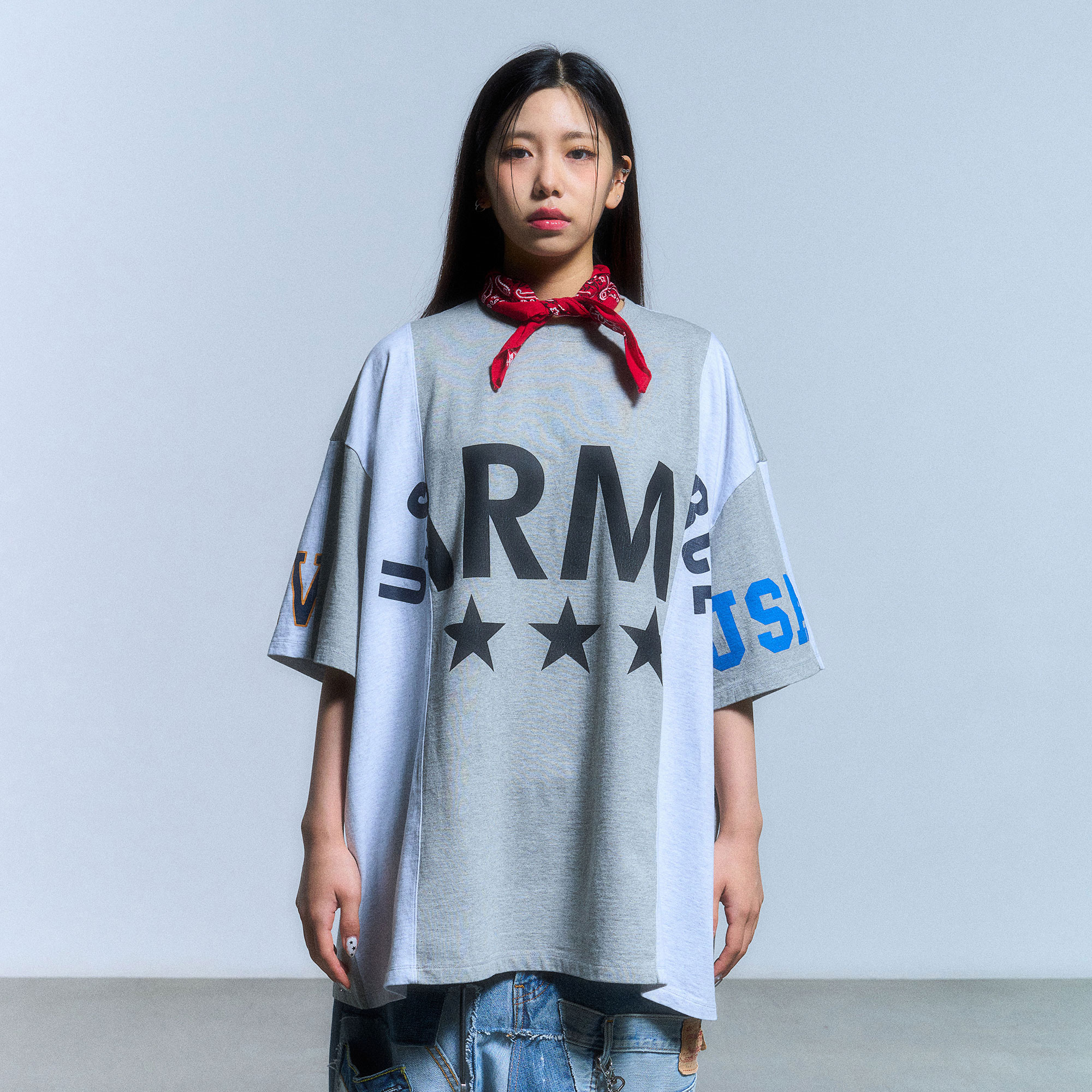 FAKE REWORKED T SHIRT_GREY - SCHISM INDUCING
