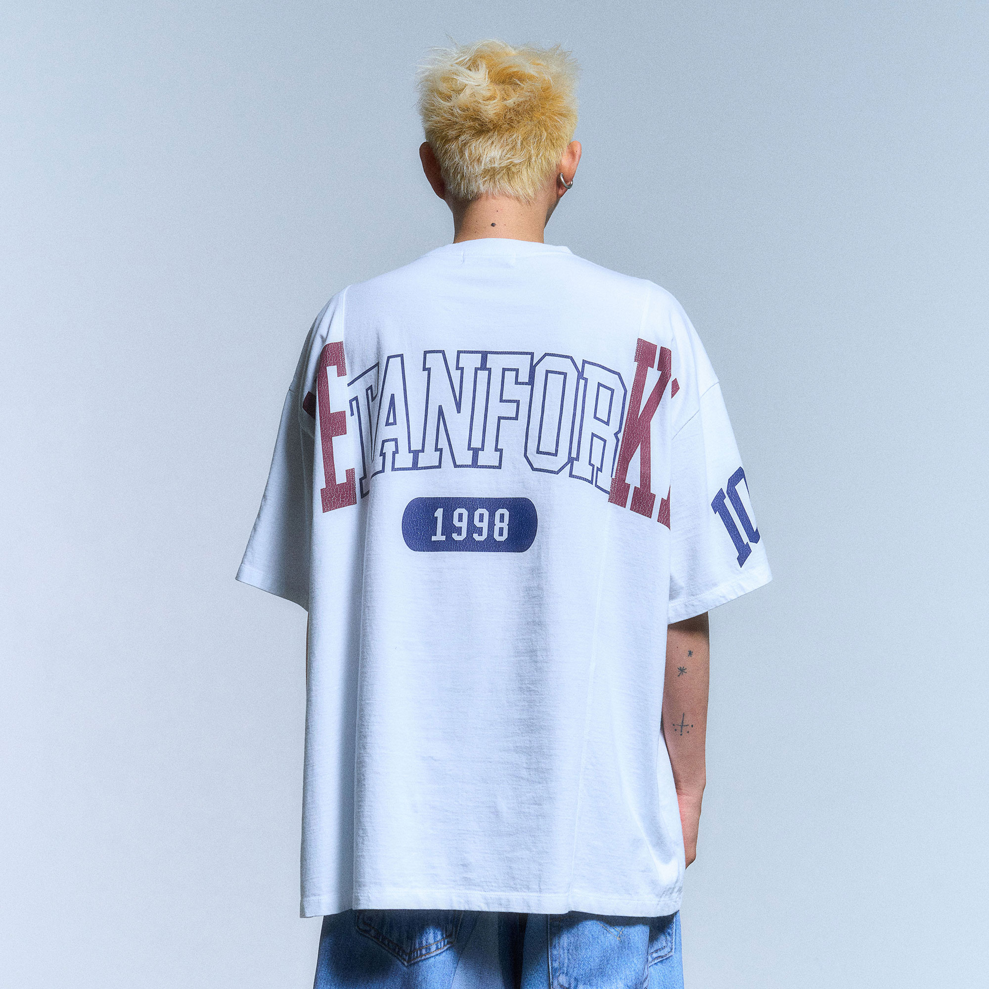 FAKE REWORKED T SHIRT_WHITE - SCHISM INDUCING