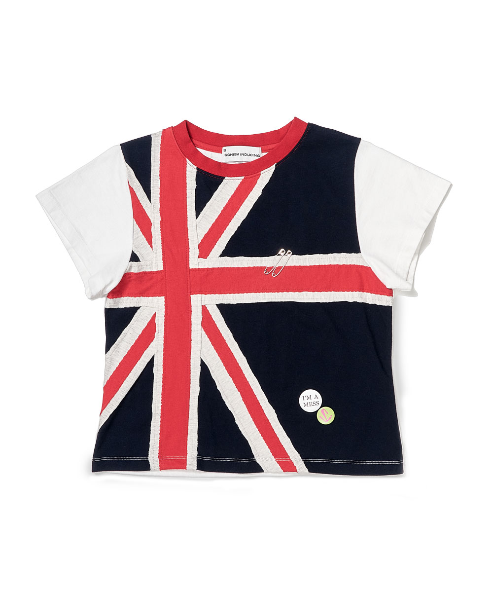 UNION JACK T SHIRT NAVY - SCHISM INDUCING