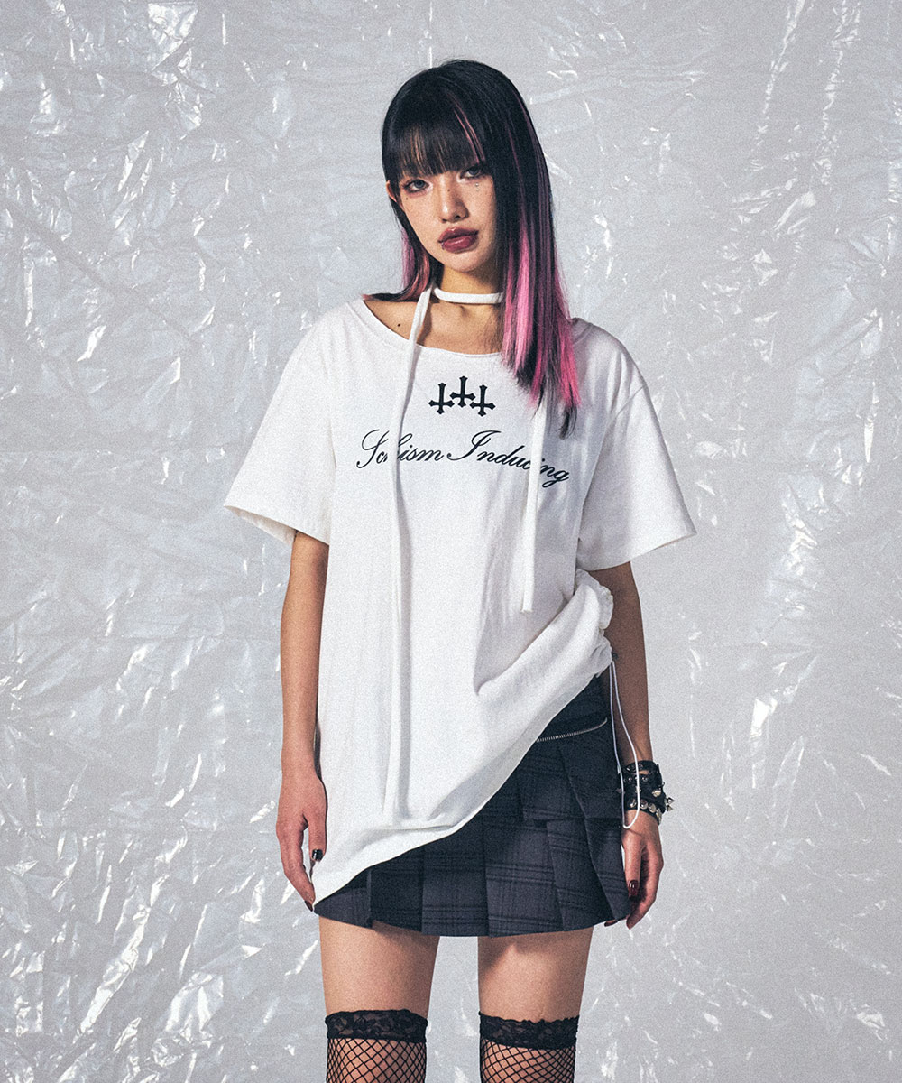 ◆SCHISM INDUCING◆ CROSS STRING T SHIRT WHITE SB9TS24WH CROSS STRING T SHIRT WHITE [8차 리오더] - SCHISM INDUCING