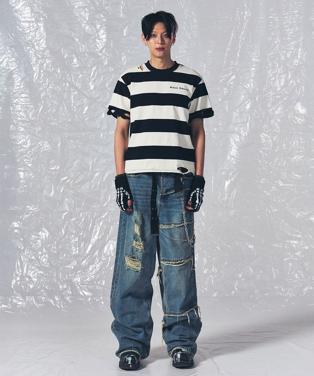 SCHISM INDUCING ■ TWELVE GOLD JEANS TWELVE GOLD JEANS GREY - SCHISM INDUCING