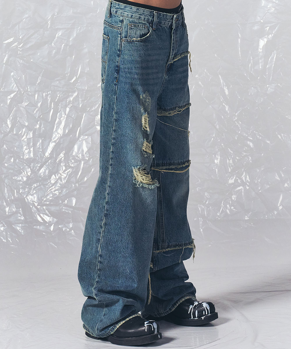 SCHISM INDUCING ■ TWELVE GOLD JEANS TWELVE GOLD JEANS BLUE - SCHISM INDUCING