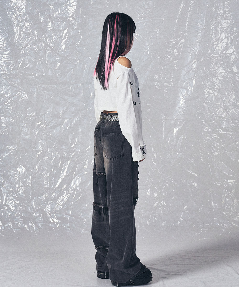 SCHISM INDUCING ■ TWELVE GOLD JEANS TWELVE GOLD JEANS GREY - SCHISM INDUCING