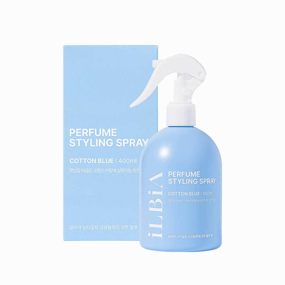 일비아 스타일링 섬유탈취제 코튼블루 400ml