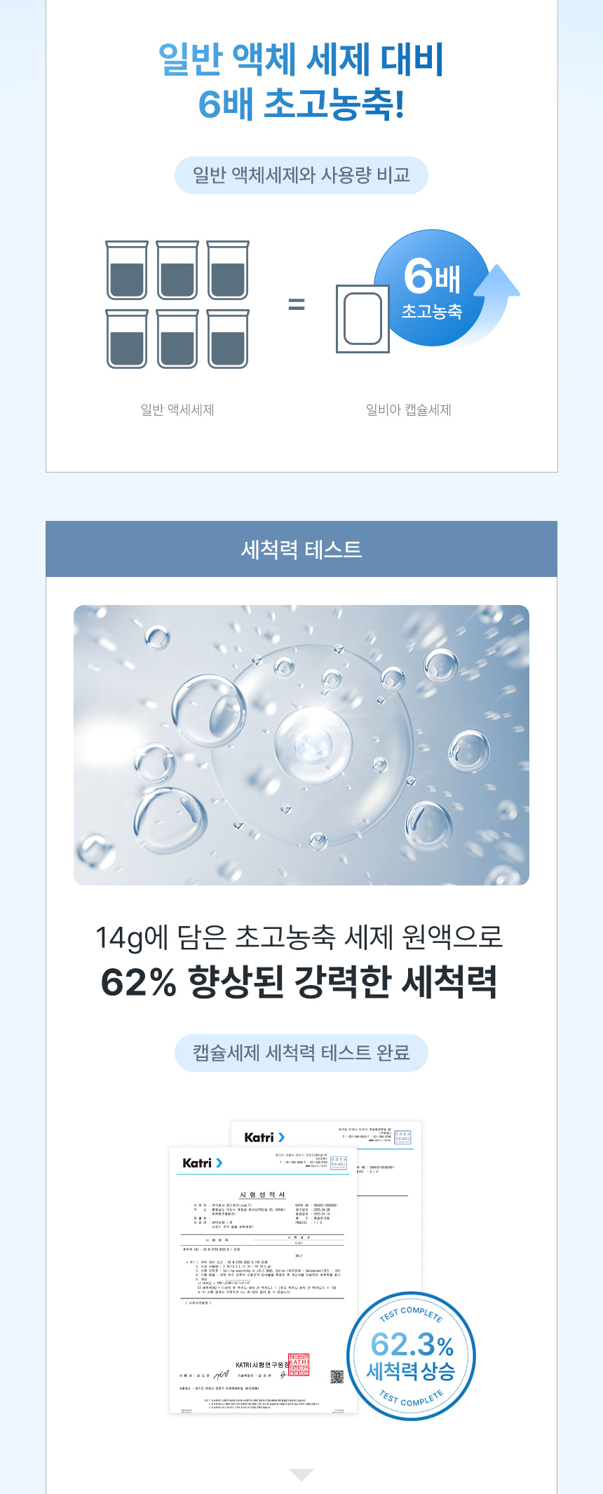 일비아 초고농축 세탁 캡슐세제 버블코튼 30개입 상세 7