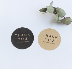 Thank you 원형스티커 (2color)