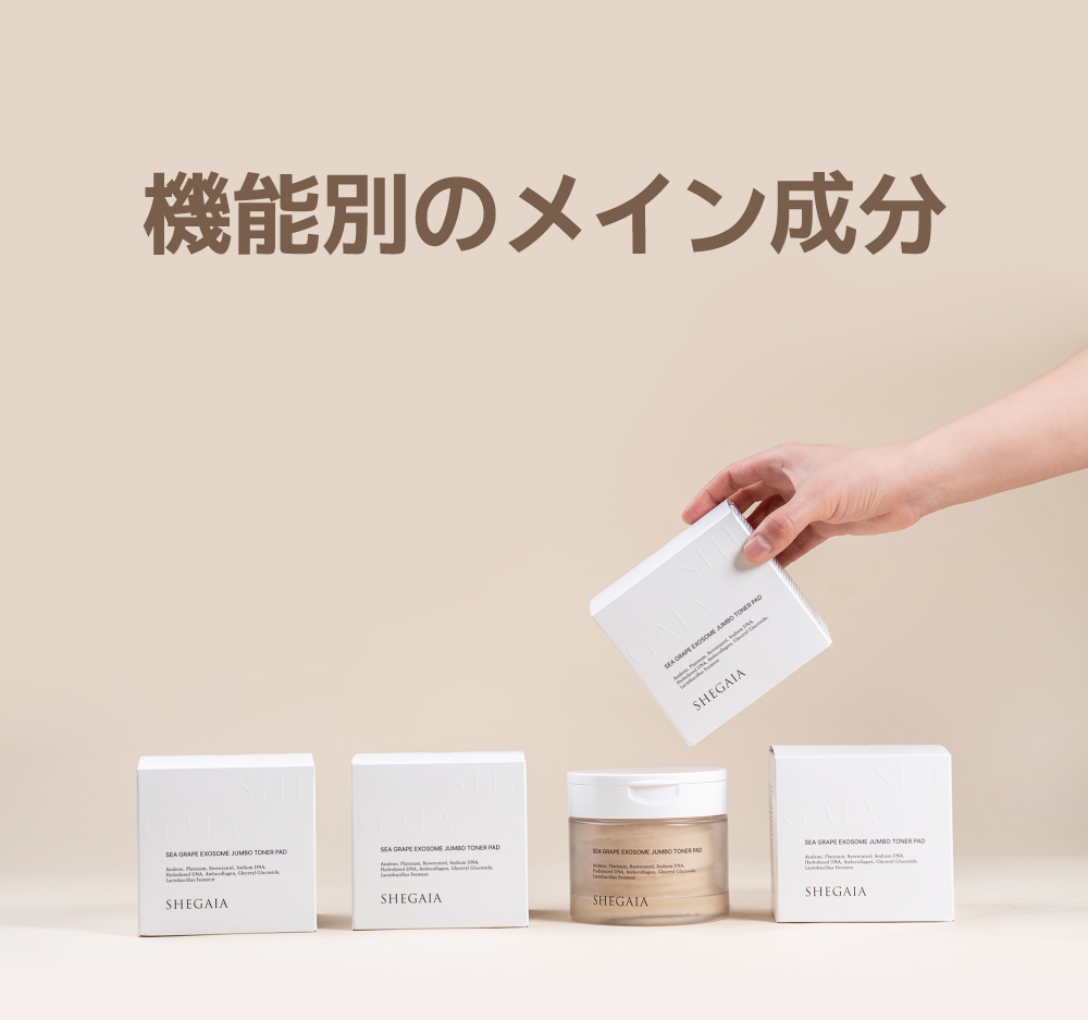 SHEGAIA トナーパッド 3個 Shegaia] Sea Grape Exosome Jumbo Toner